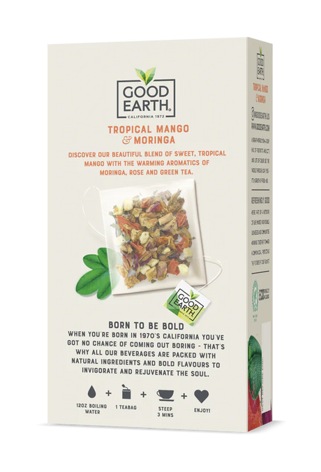 GOOD EARTH TEAS Sensorials Moringa Mango 15 BAG