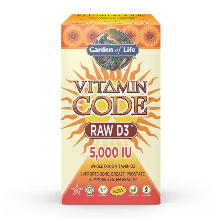 Garden of Life Vitamin Code Raw D3 5000 IU 60ct CAPSULES