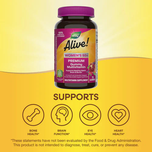 Nature's Way Alive!® Women’s 50+ Gummy Vitamins 75 Gummies